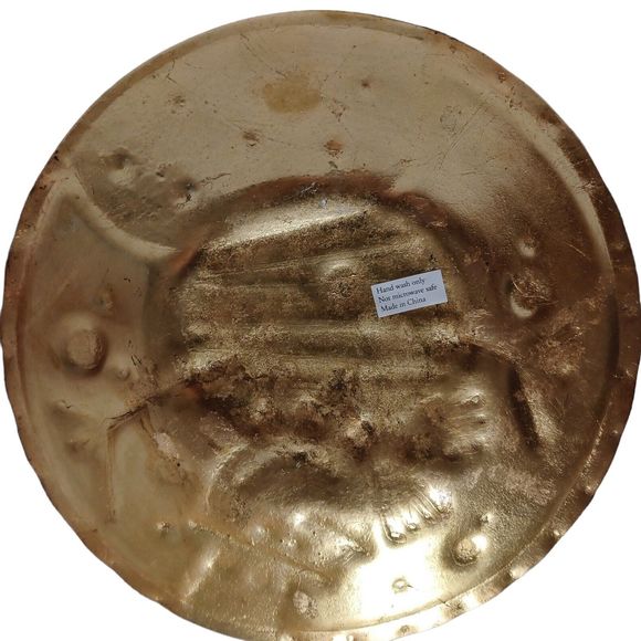 CRACKER BARREL Plaid Tidings Serveware GLASS SNOWMAN PLATE 12" with Original Box - Picture 5 of 5